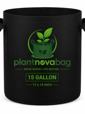 15 Gallon Fabric Grow Bag (17x15 Inch) – Heavy-Duty Reusable Breathable Plant Pot for Indoor & Outdoor Gardening