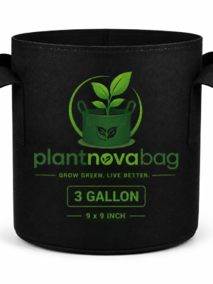 3 Gallon Fabric Grow Bag (9x9 Inch) – Premium Reusable Breathable Plant Pot for Indoor & Outdoor Gardening