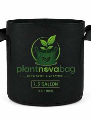 1.5 Gallon Fabric Grow Bag (8x8 Inch) – Reusable Breathable Plant Pot for Home Gardening