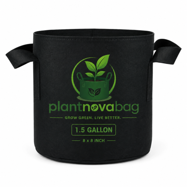 1.5 Gallon Fabric Grow Bag (8x8 Inch) – Reusable Breathable Plant Pot for Home Gardening